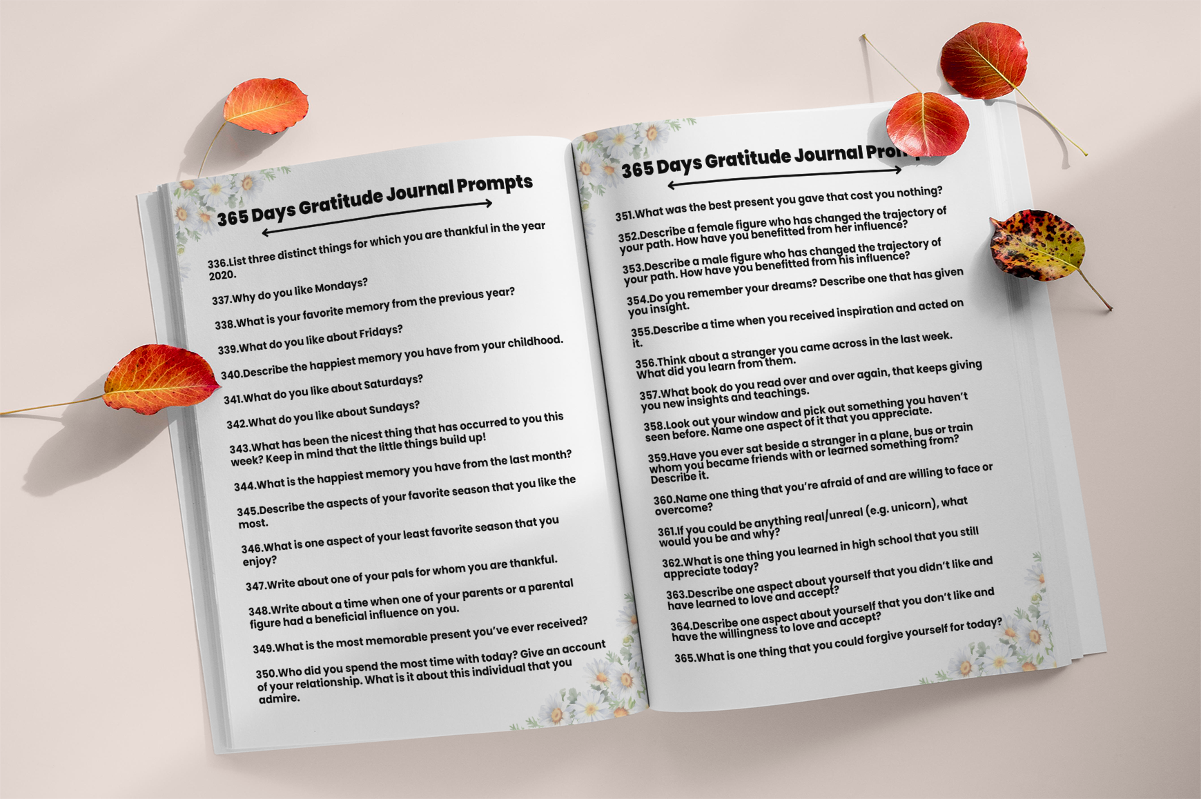 80 Days Gratitude Prompts