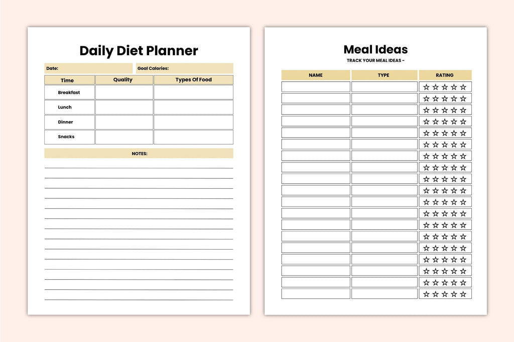 Smart Meal Planning Planner