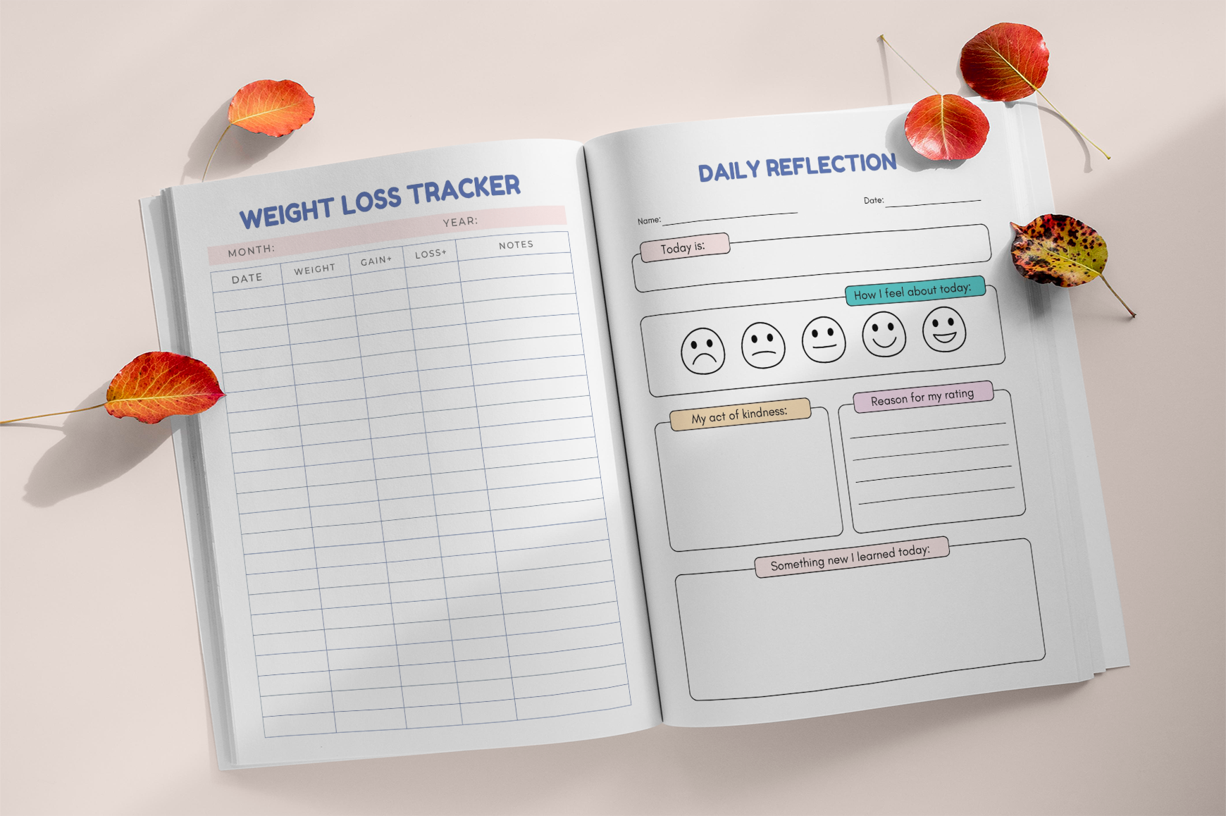 Healthy Lifestyle Fitness Planner