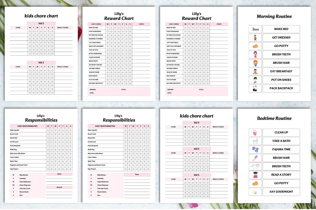 Chore Chart for Kids Planner