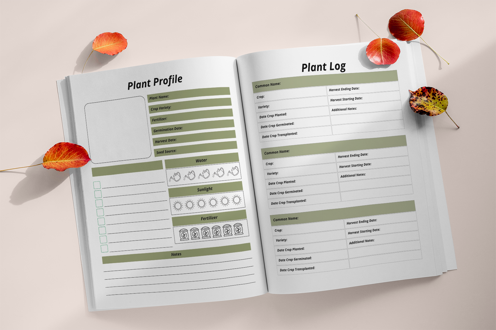 Houseplant Care Garden Journal
