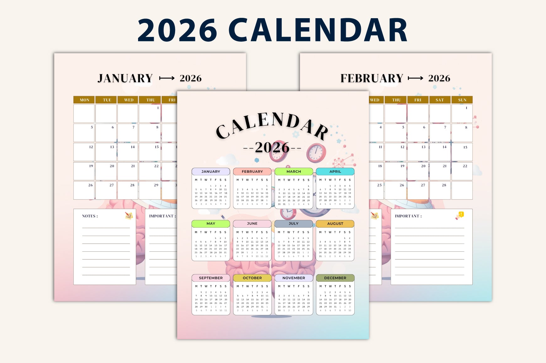ADHD Time Management Worksheets Book with weekly planning and productivity pages