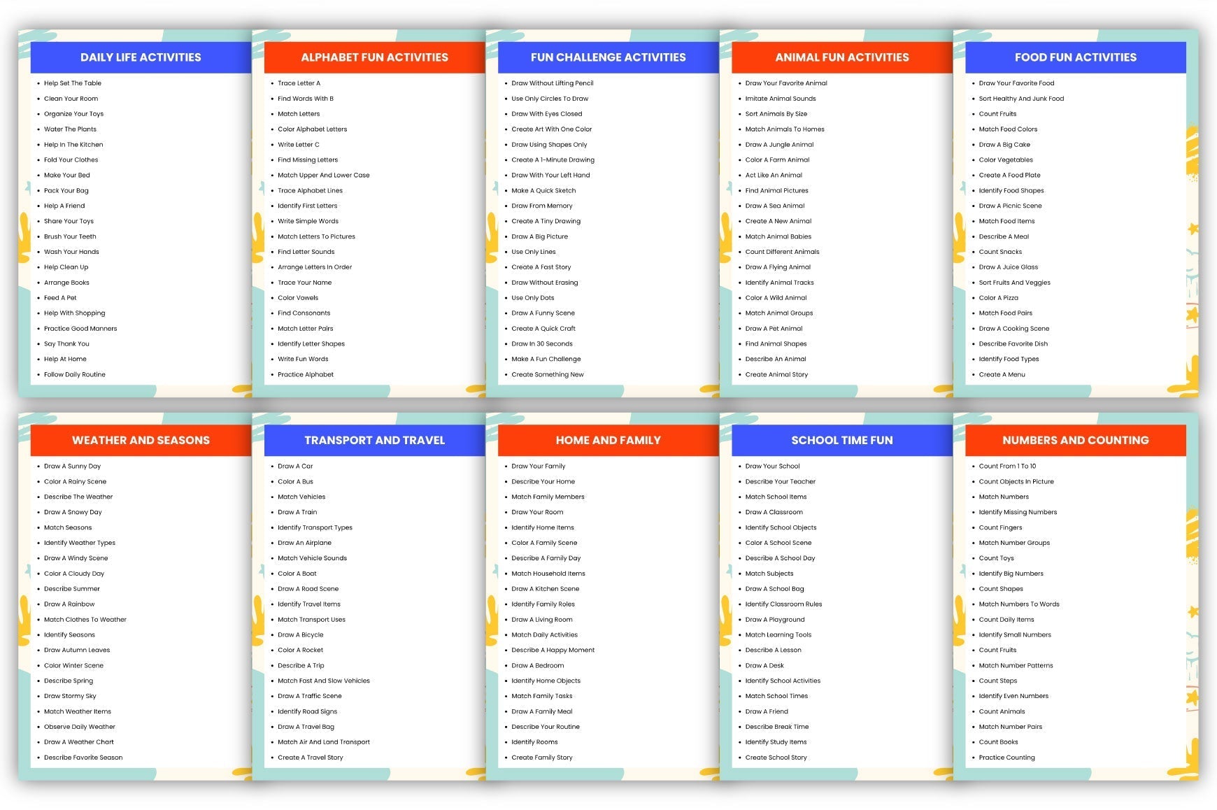 Kids Activity Prompts