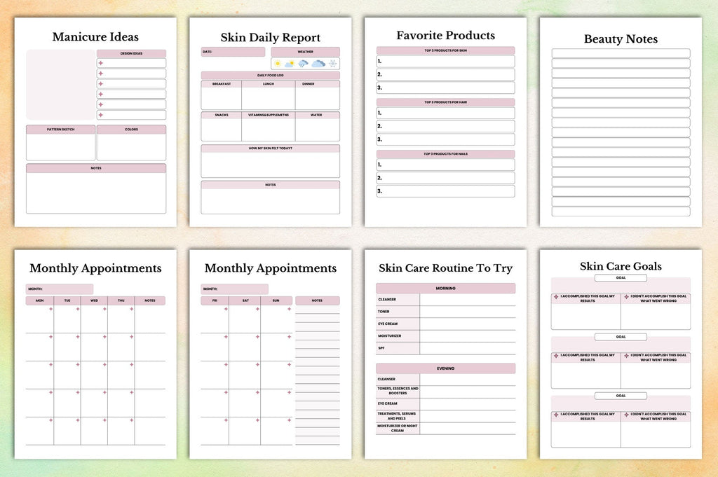 Skin Care Beauty Planner