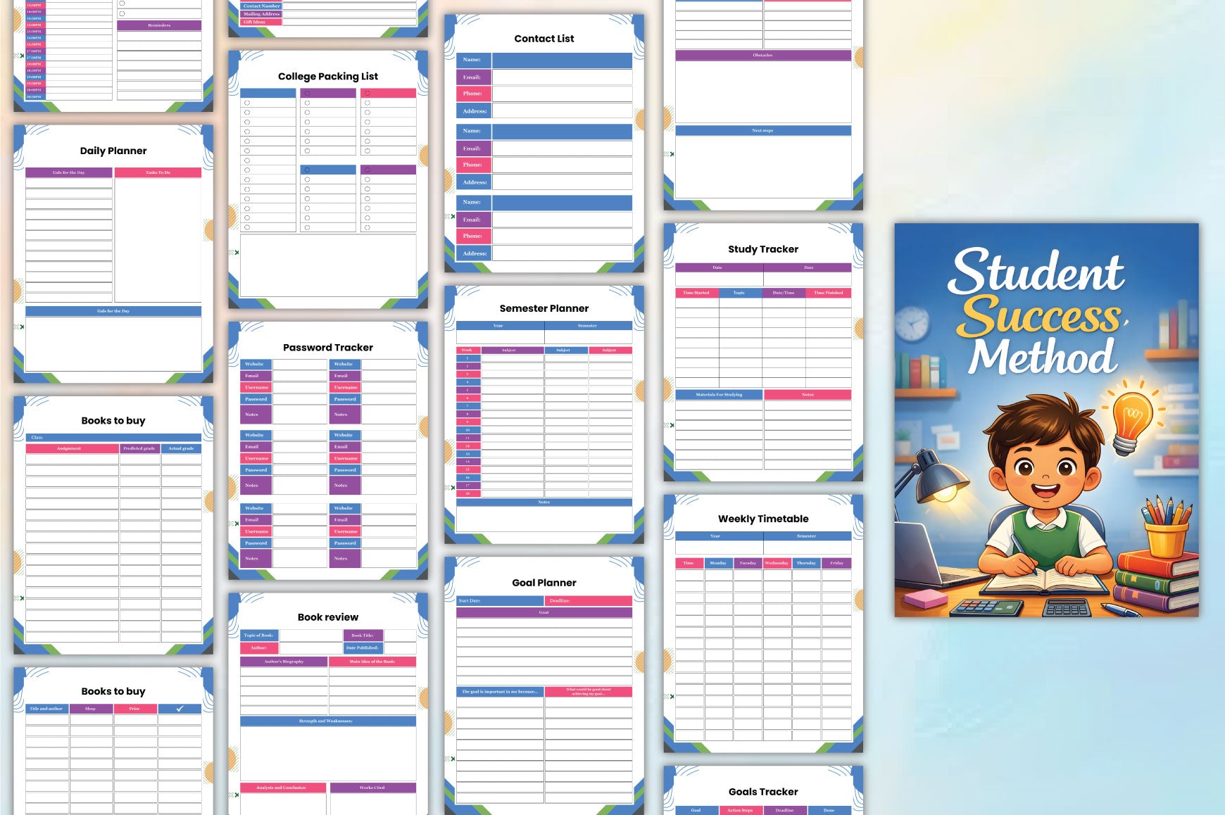 Student Success Method Planner