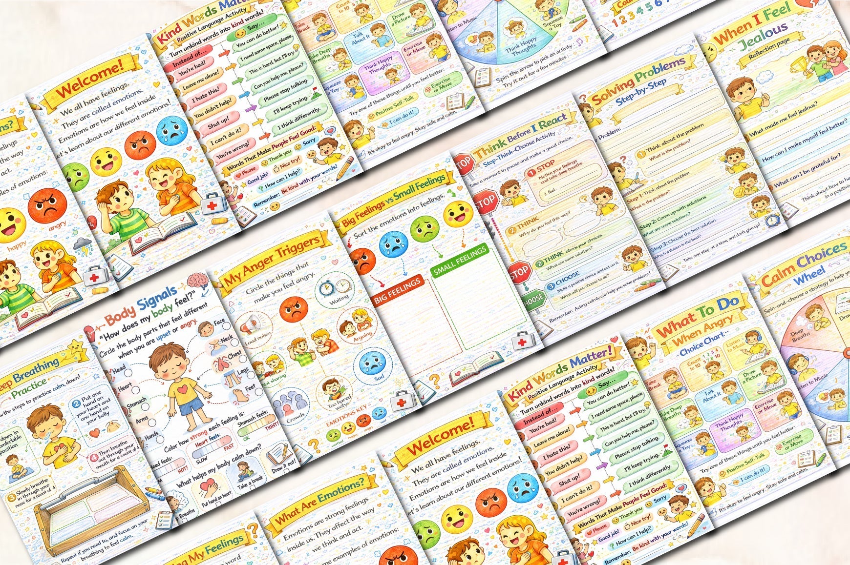 Emotional Control Workbook for Kids