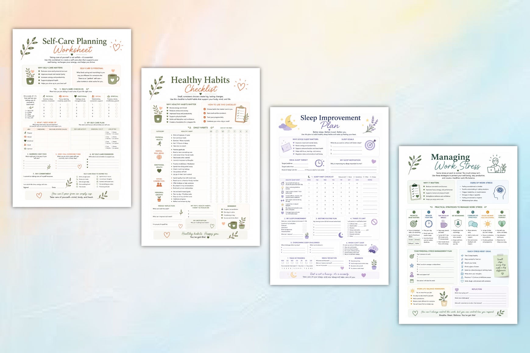 Stress Less Live Better Workbook