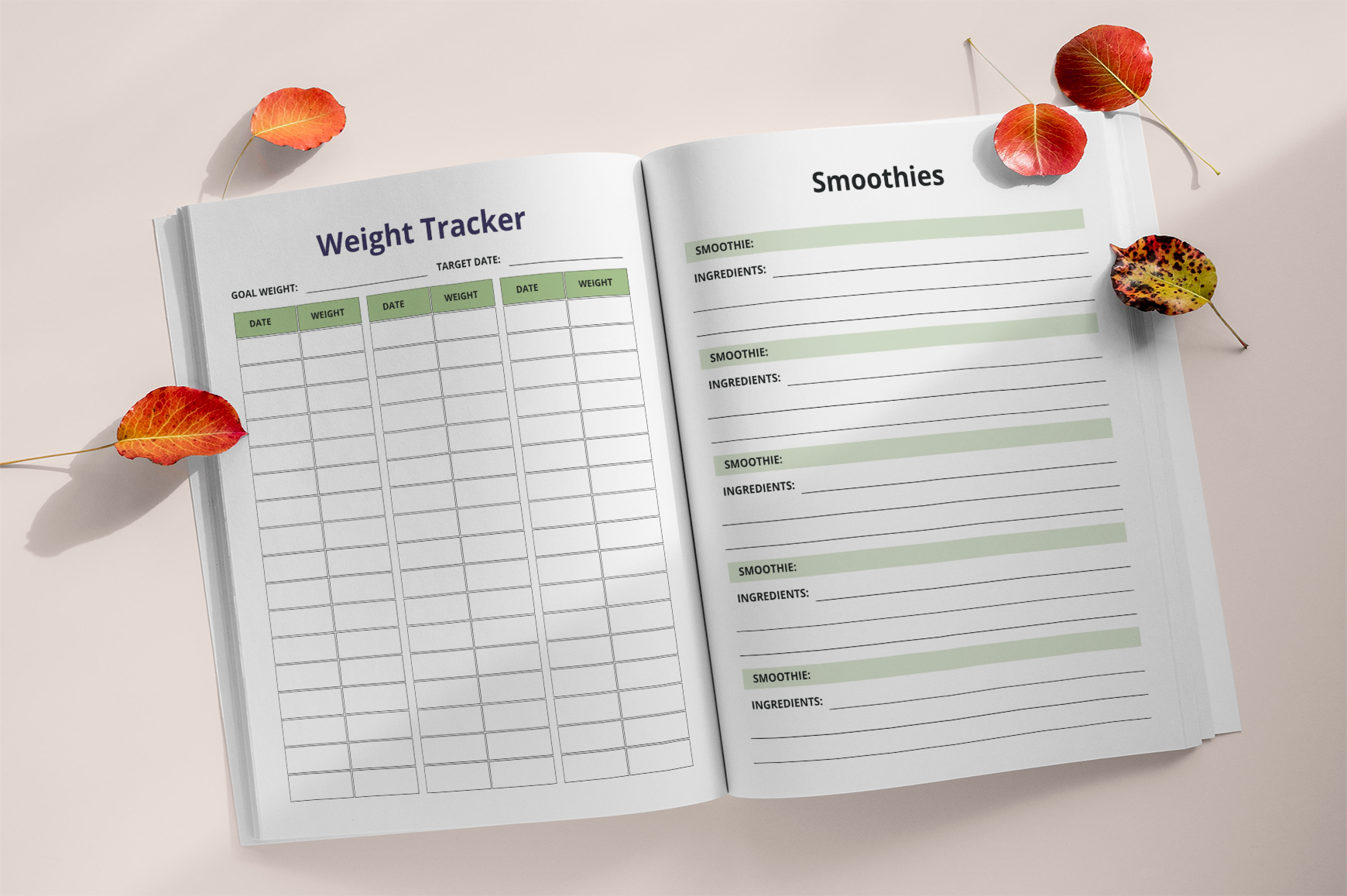 Healthy Habits Wellness Goal Planner
