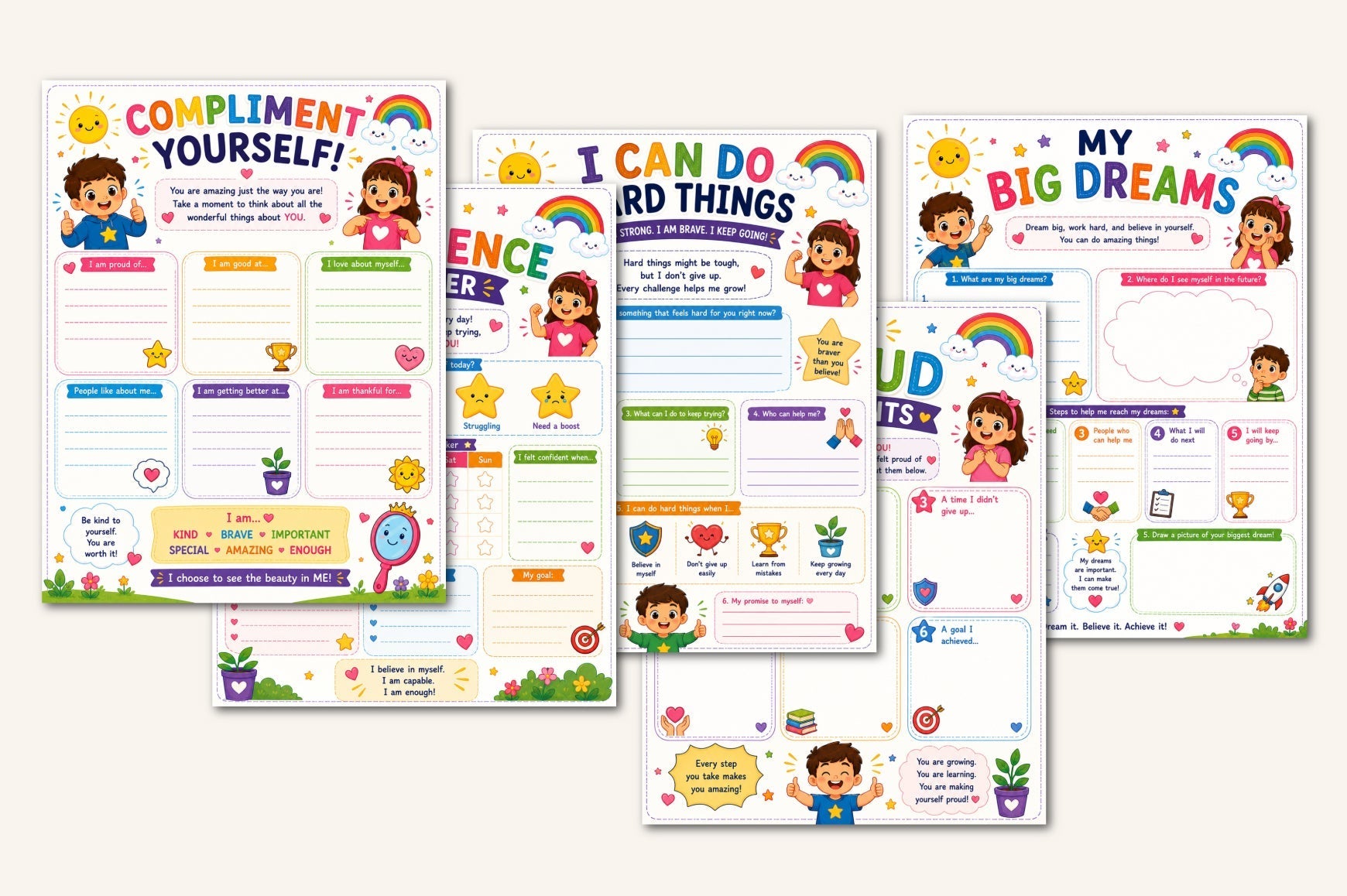 Kids Motivation Growth Journal
