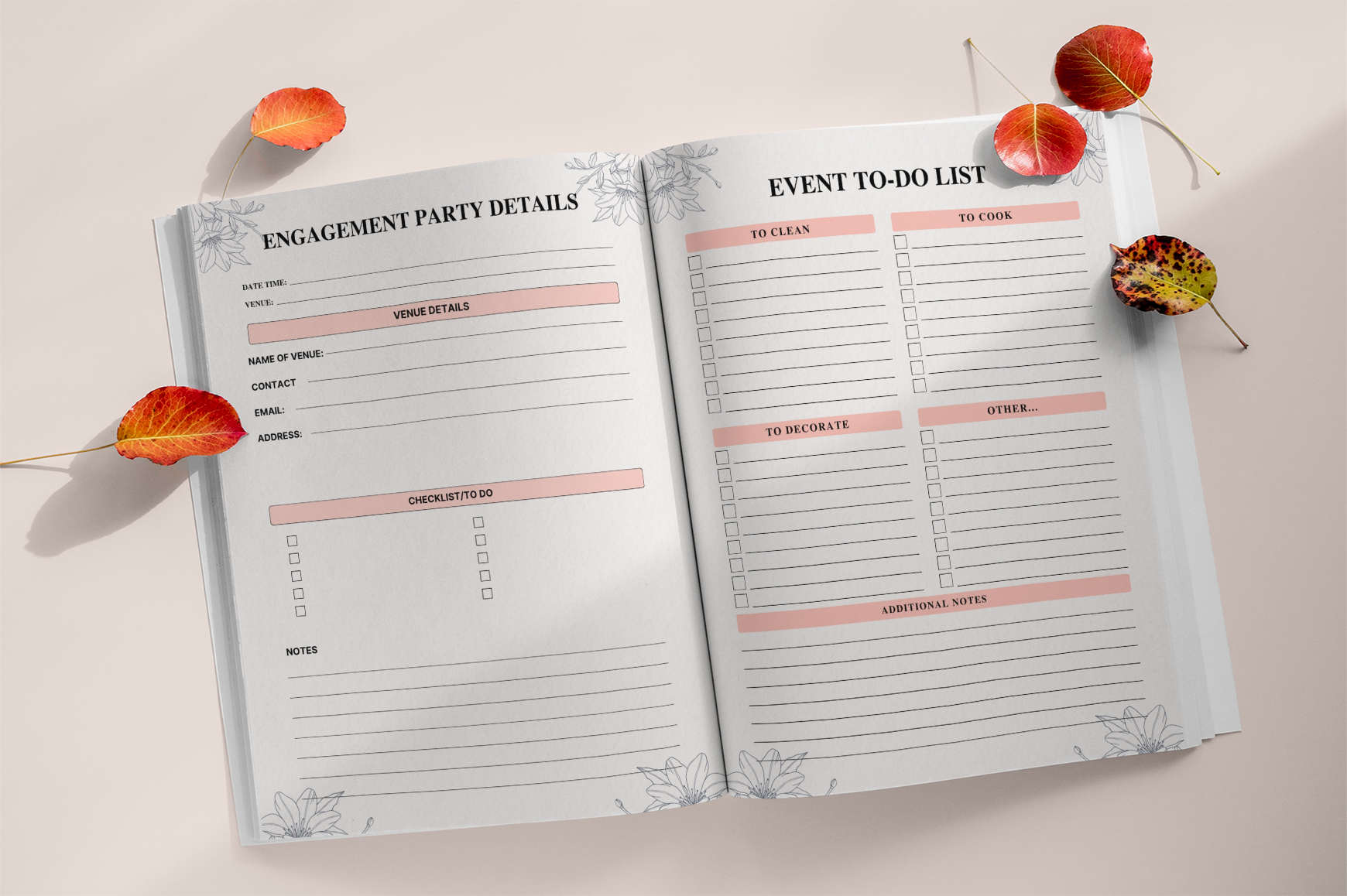 Party Special Event Planning Book