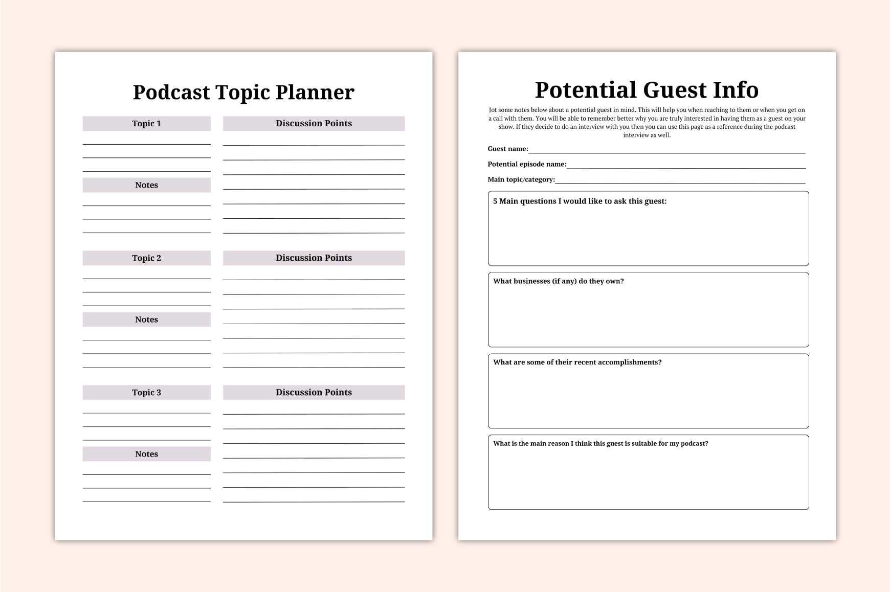 Podcast Creator Planner Guide