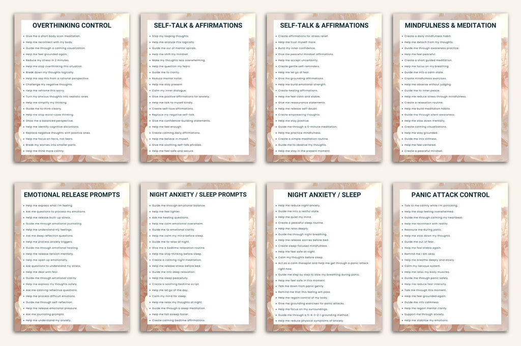 Anxiety Relief Prompts