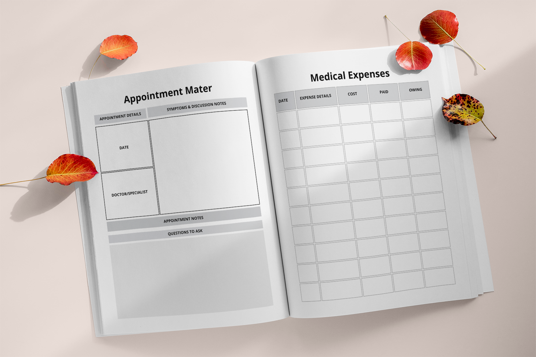 Personal Information Records Planner