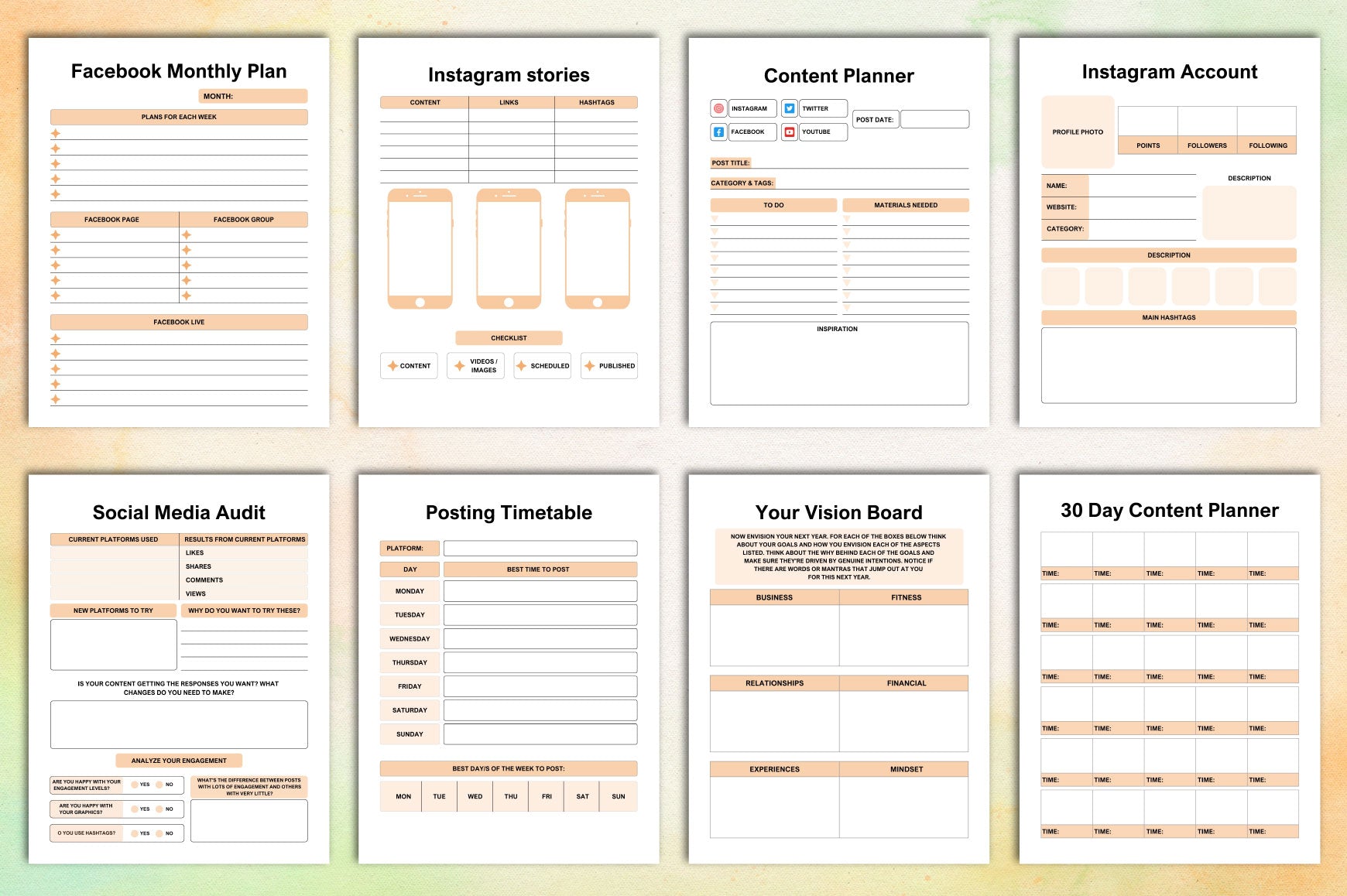 Social Media Marketing Planner
