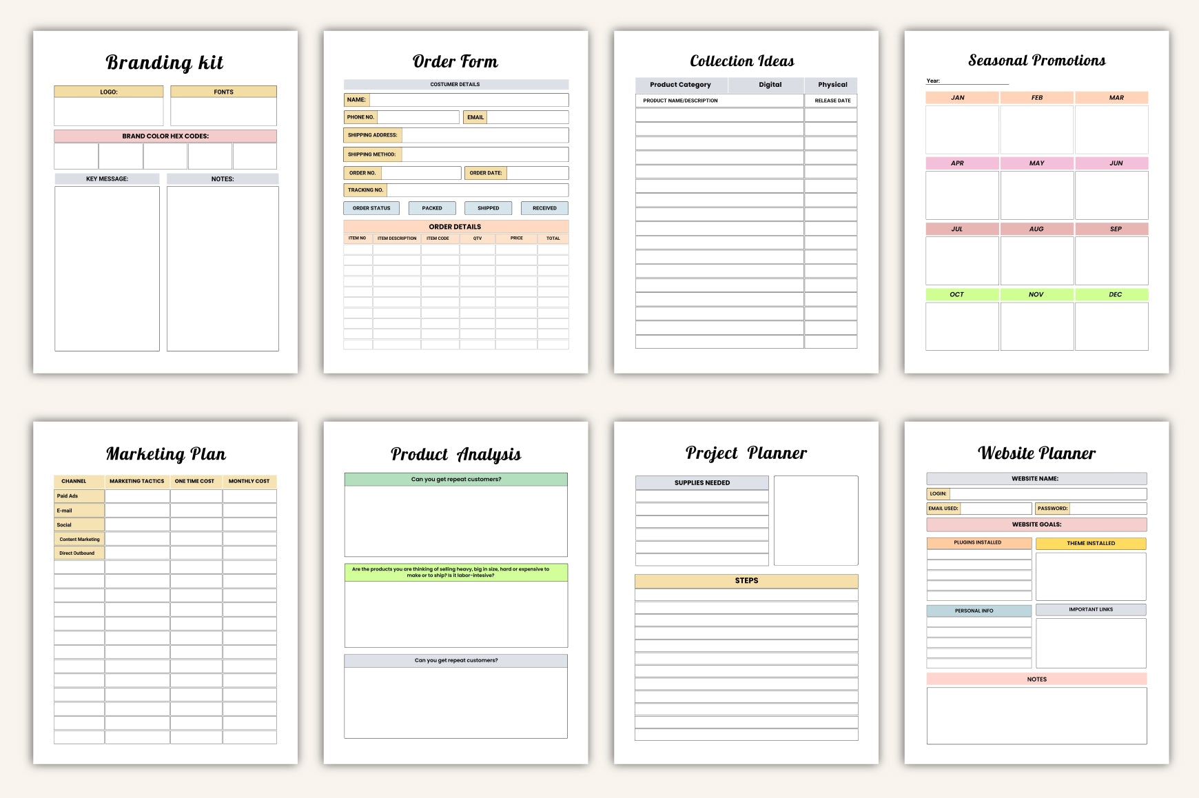 Small Business Planner