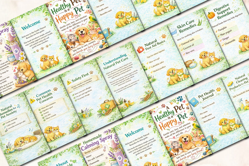 Gentle Natural Remedies for Pets Planner