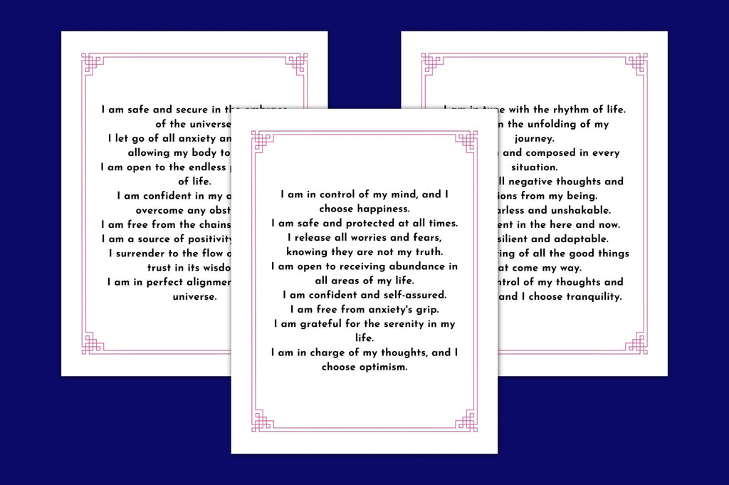 Anxiety Solution Affirmations Planner