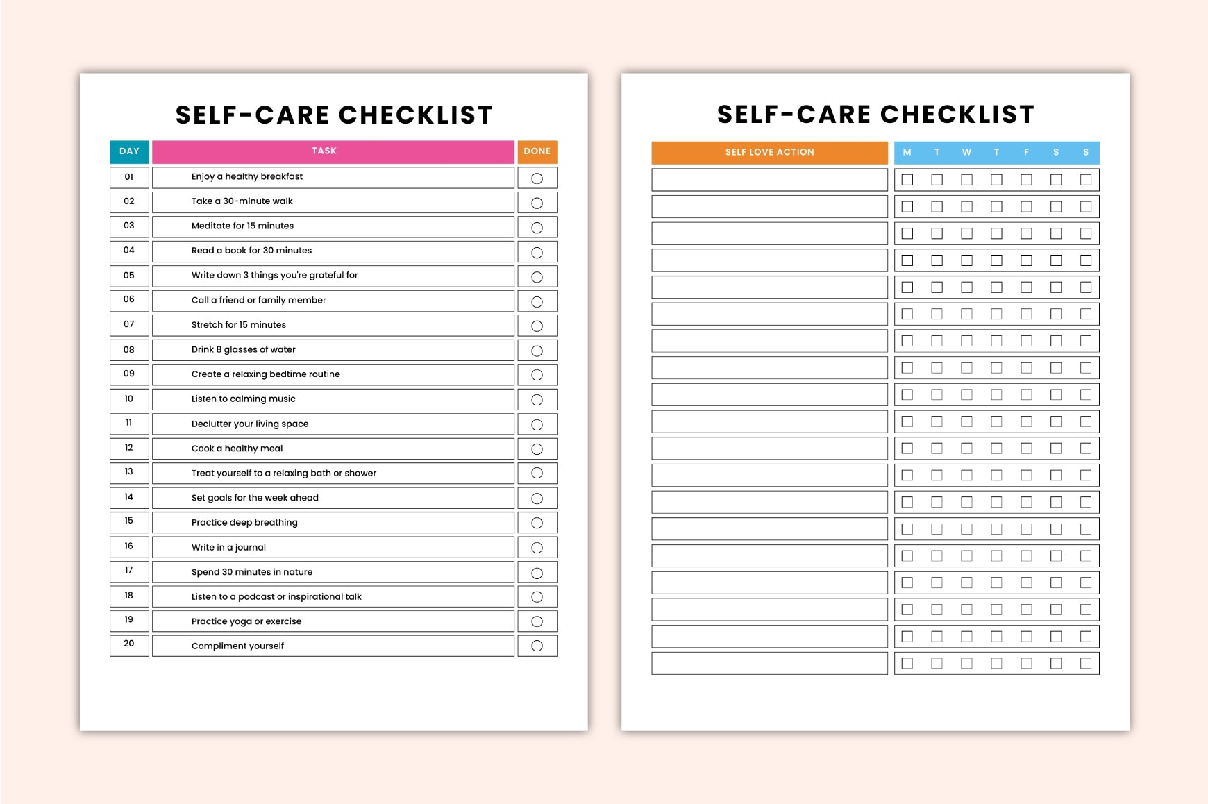 Mindfulness Self-Care Journal