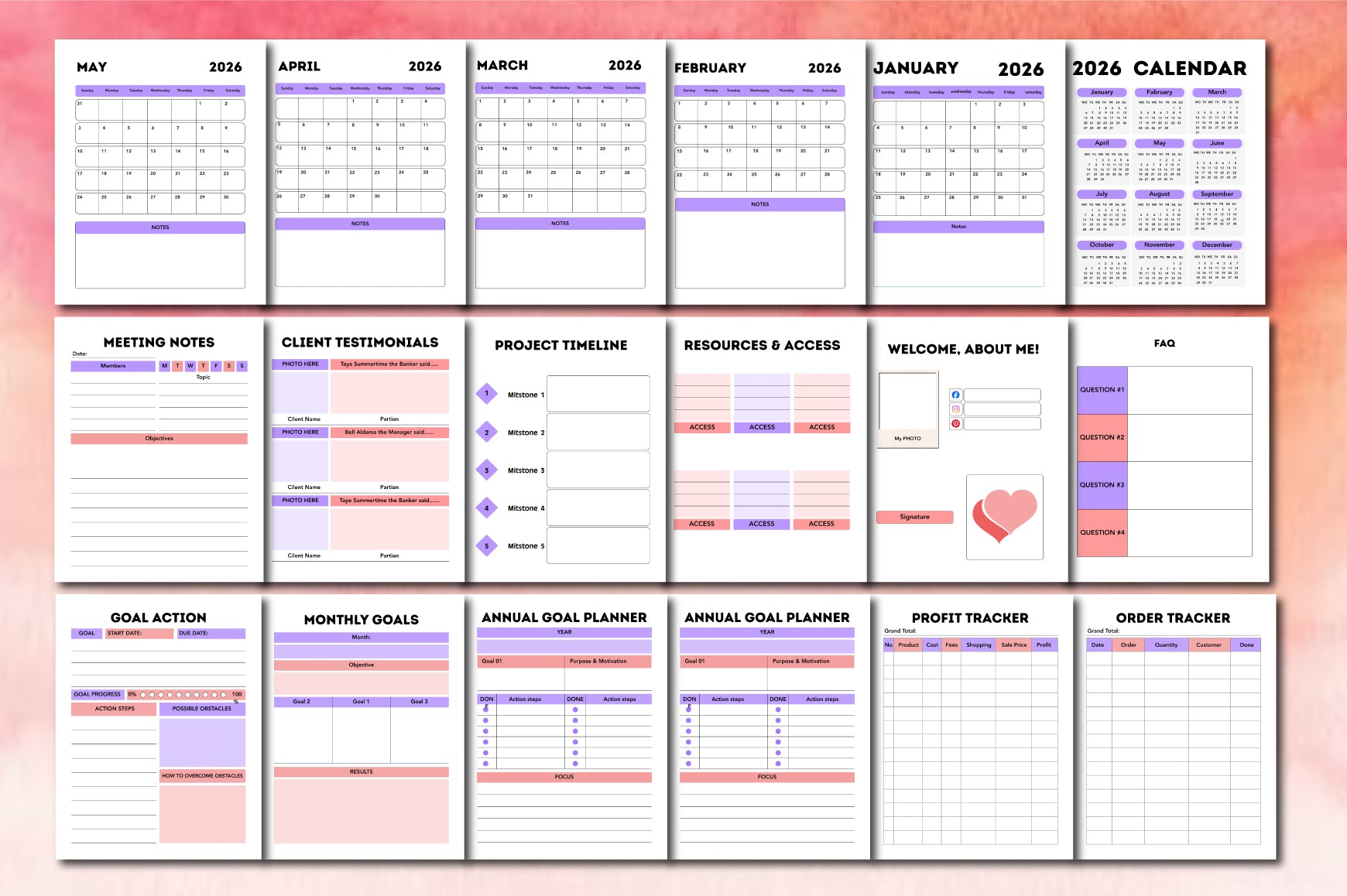 Solopreneur Freelancer Planner