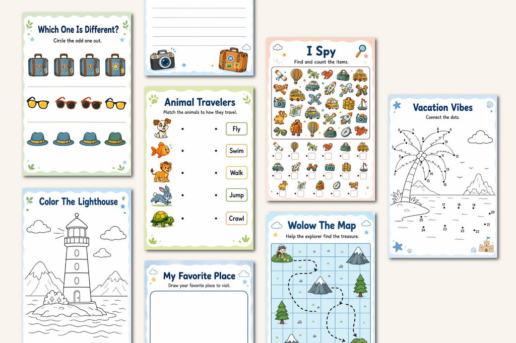 Kids Travel Activity Book