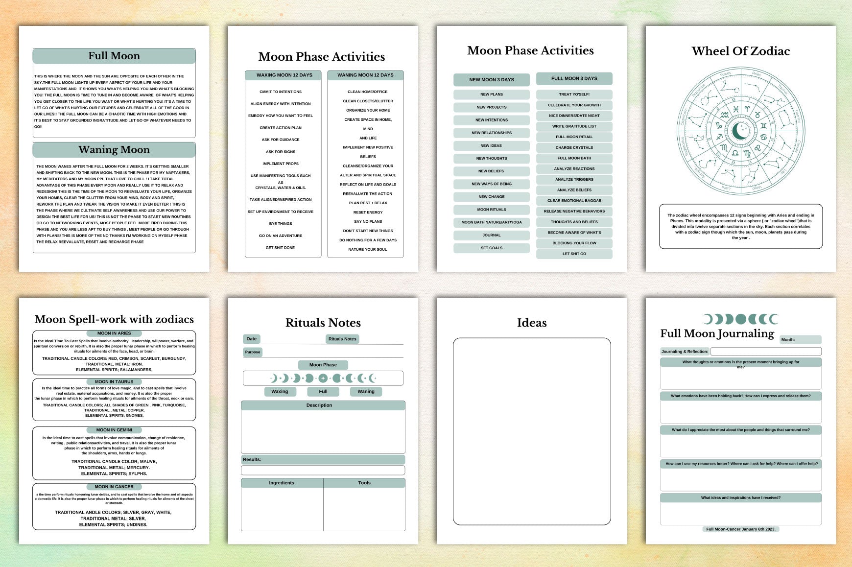 Moon Astrology Planner
