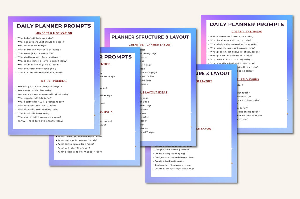 Digital Planner Prompt Guide