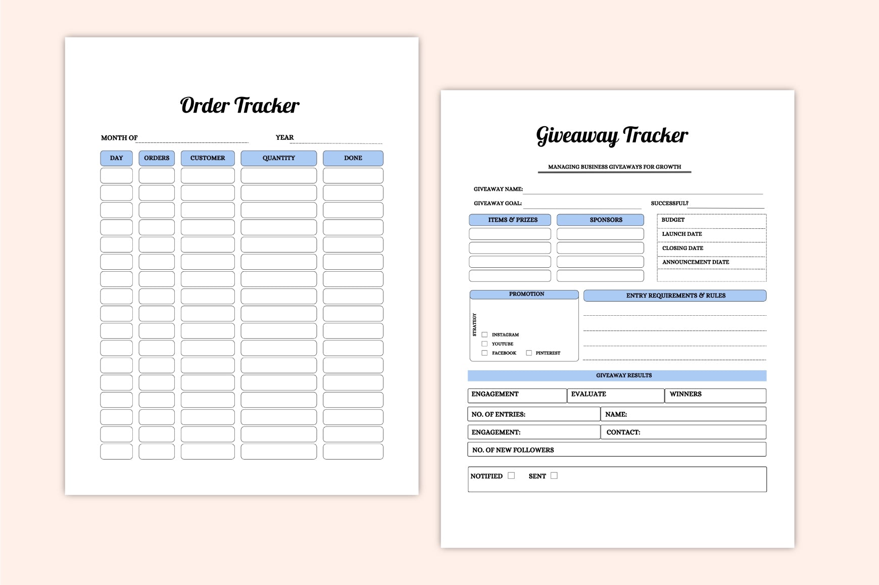 Online Store Management Planner