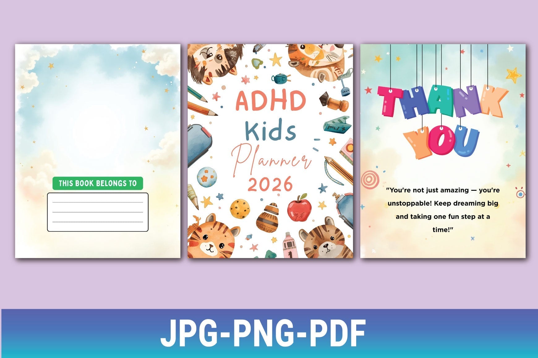 ADHD Kids Planner weekly planning and organization worksheets