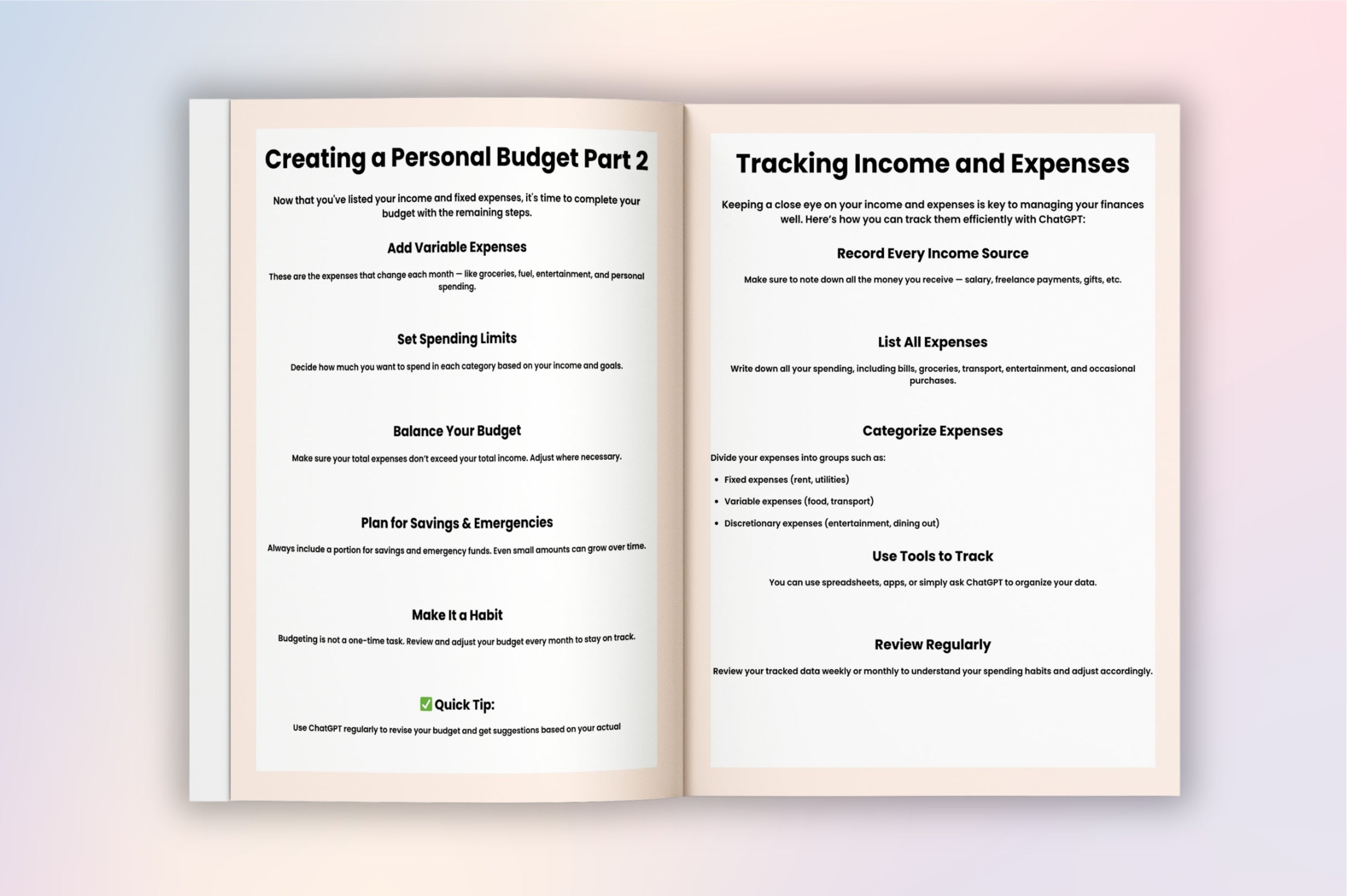 Smart Money Management with ChatGPT Planner