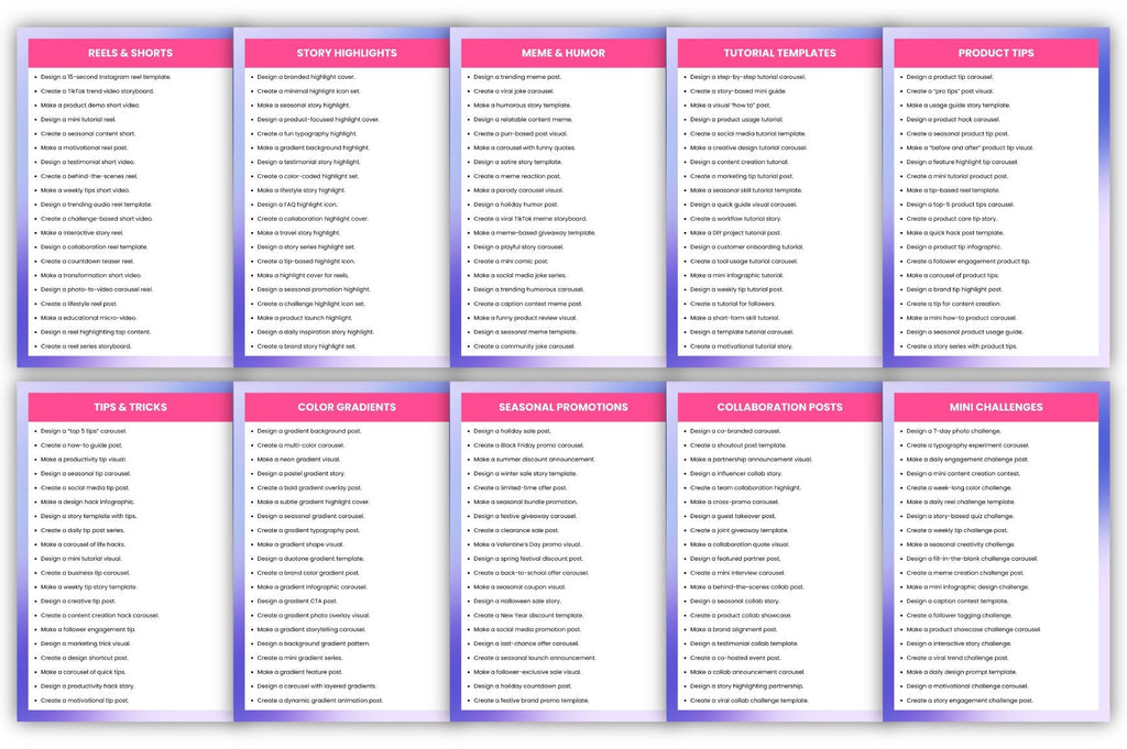 Social Media Prompts