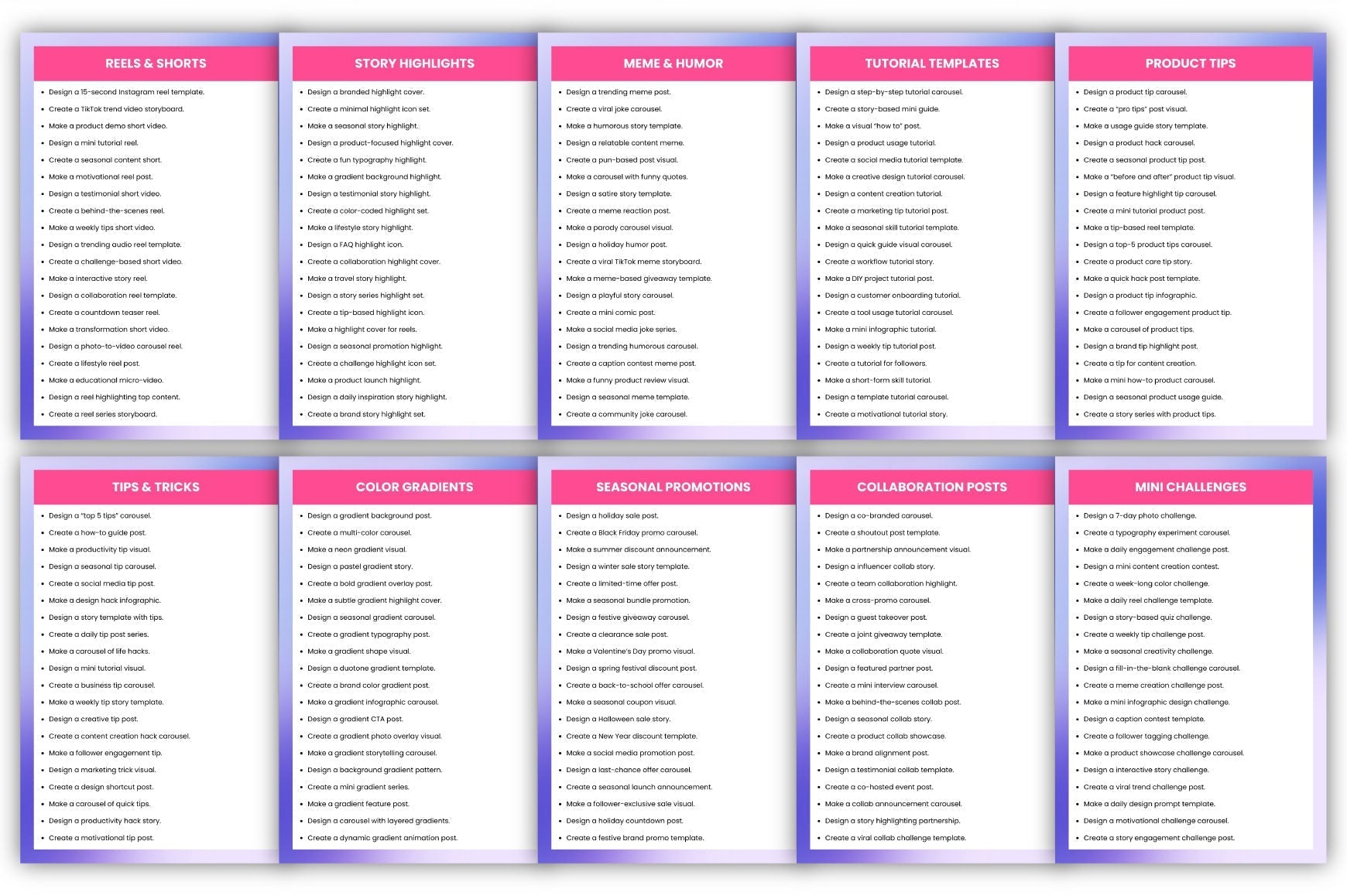 Social Media Prompts