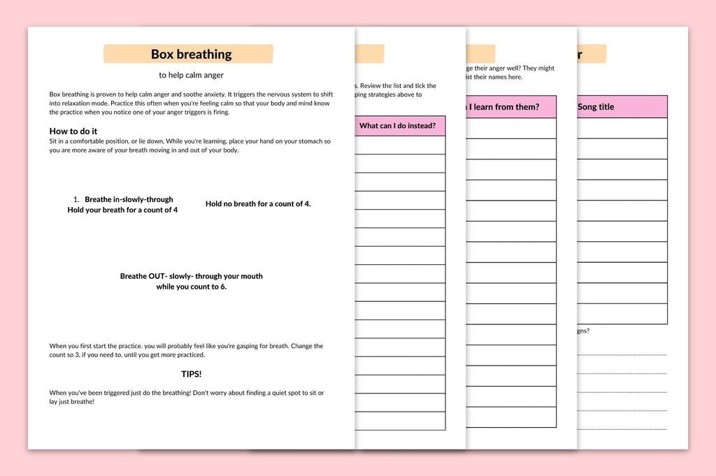 Anger Management Planner