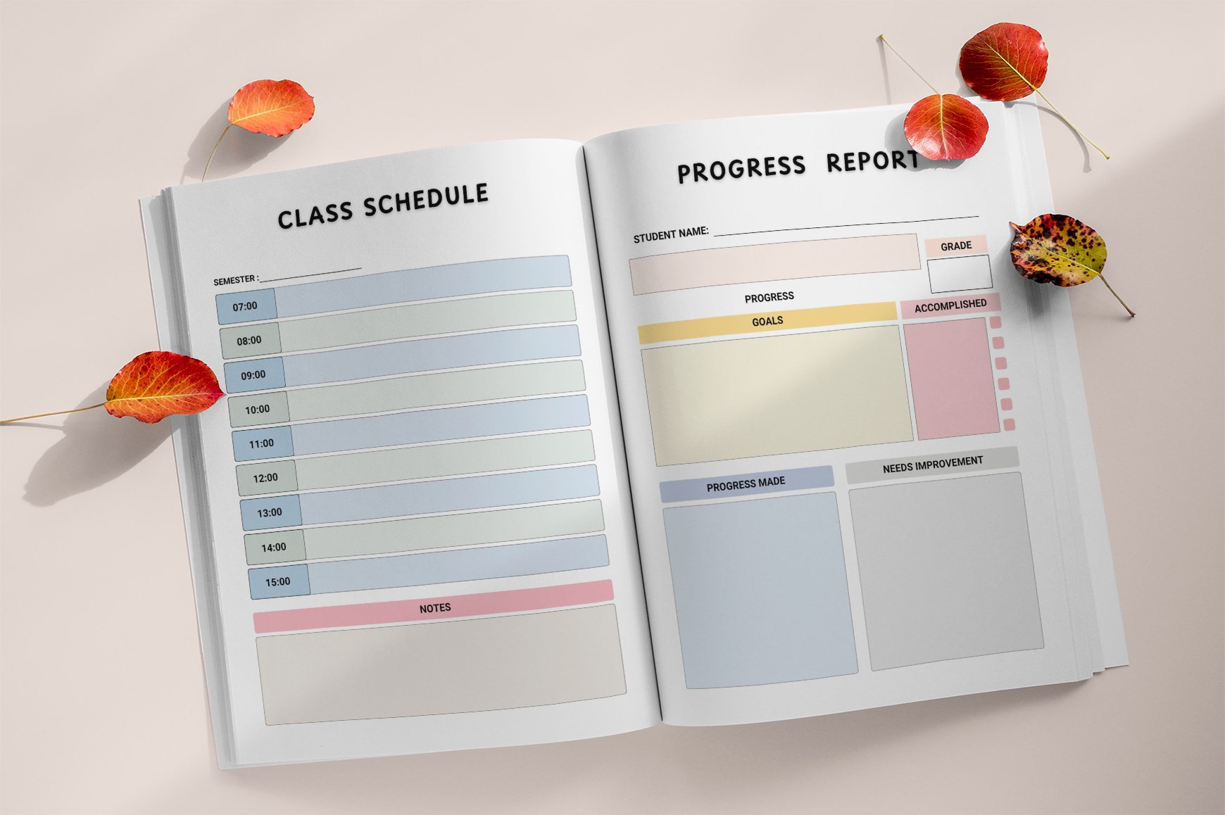 Student School Routine Study Planner for Kids
