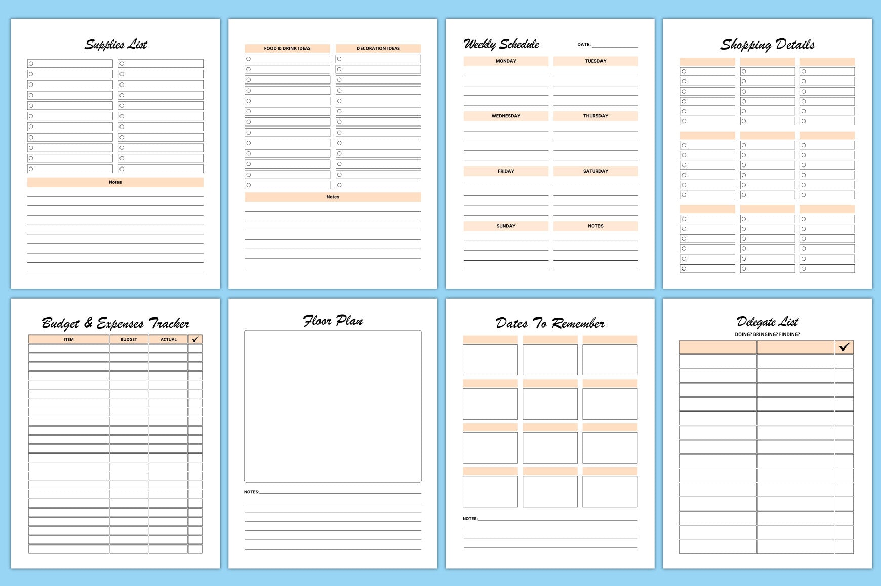 Baby Shower Planner