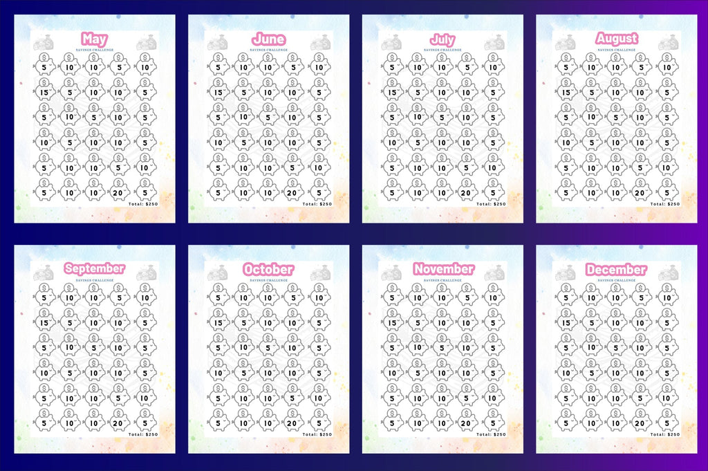 Month Savings Challenge Planner