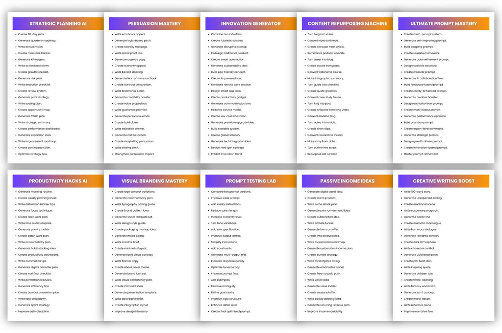 Creative AI Secrets Prompts