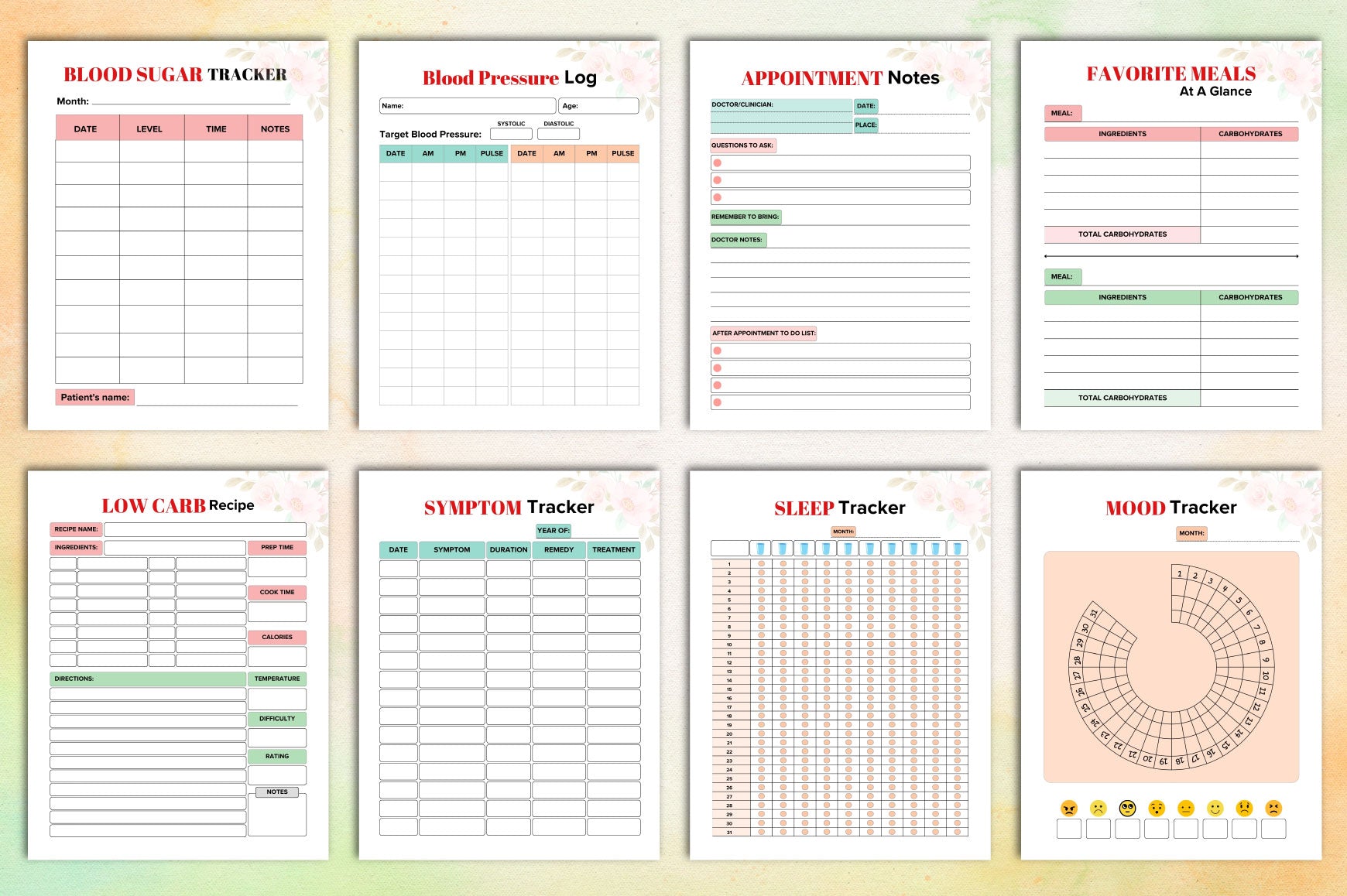 Blood Sugar Planner