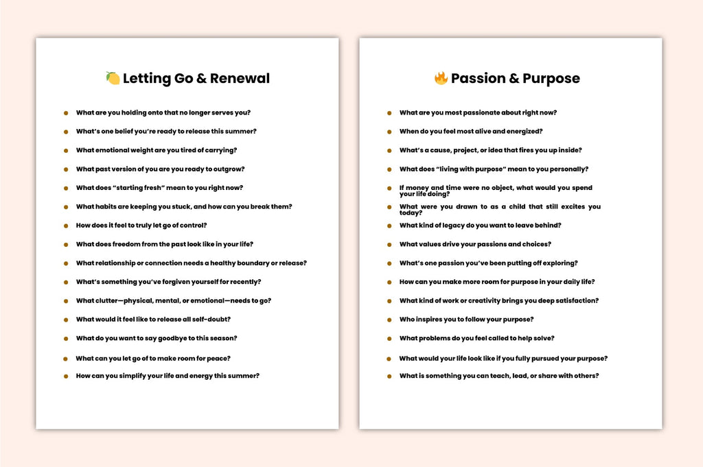Summer Mindfulness Prompts