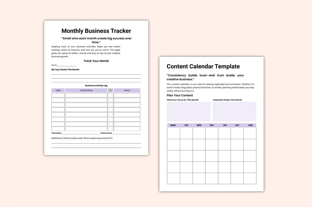 Artistic Business Success Guide Planner