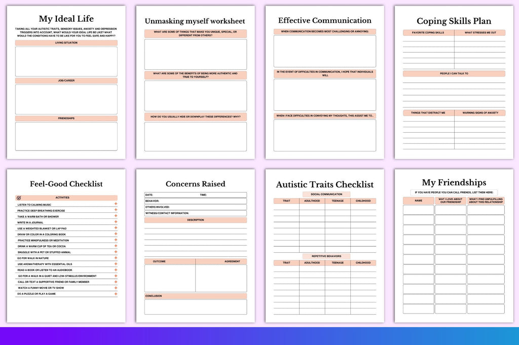 Autism Planner Goal Planning Pages