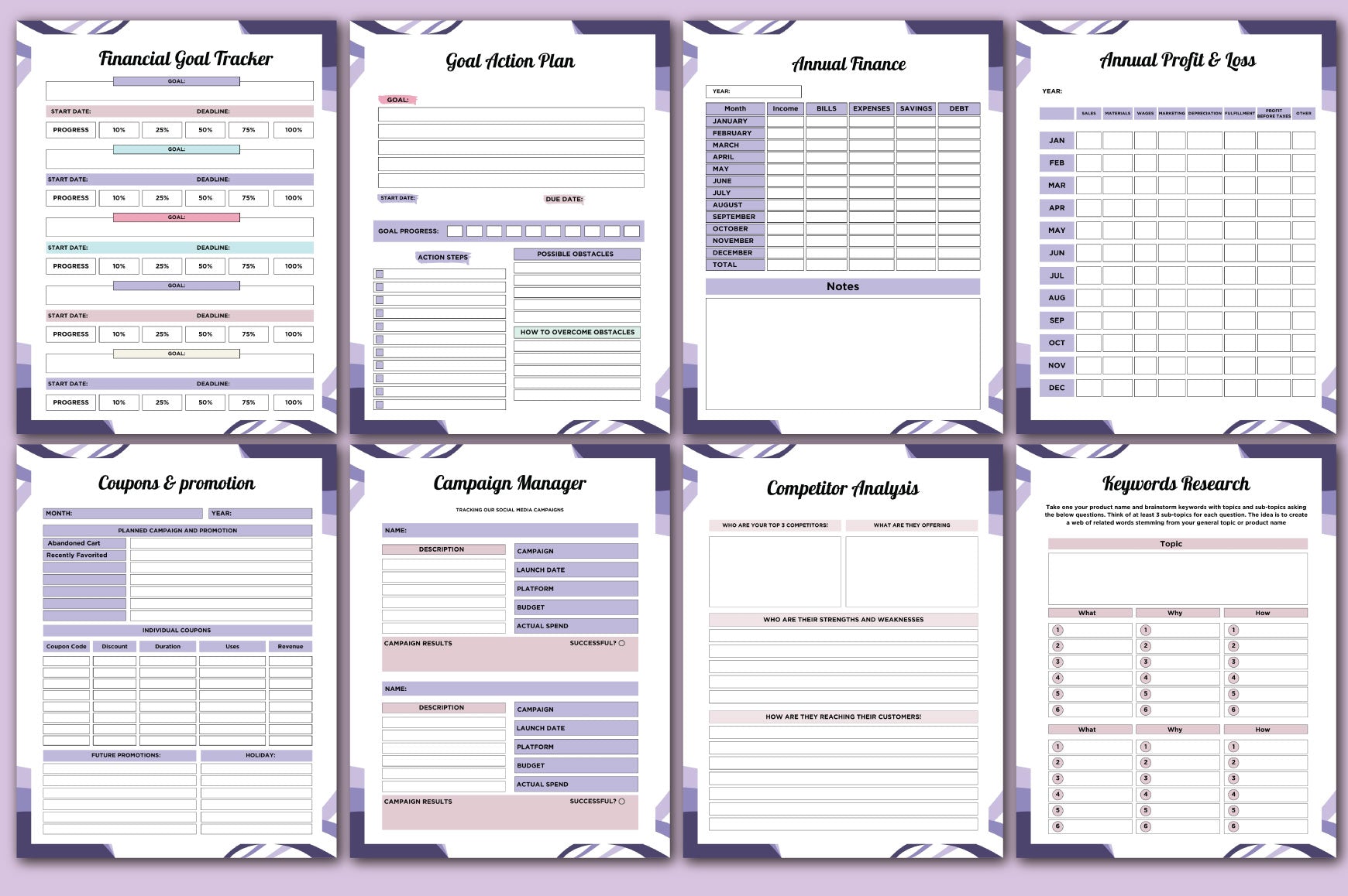 Social Media Marketing Planner