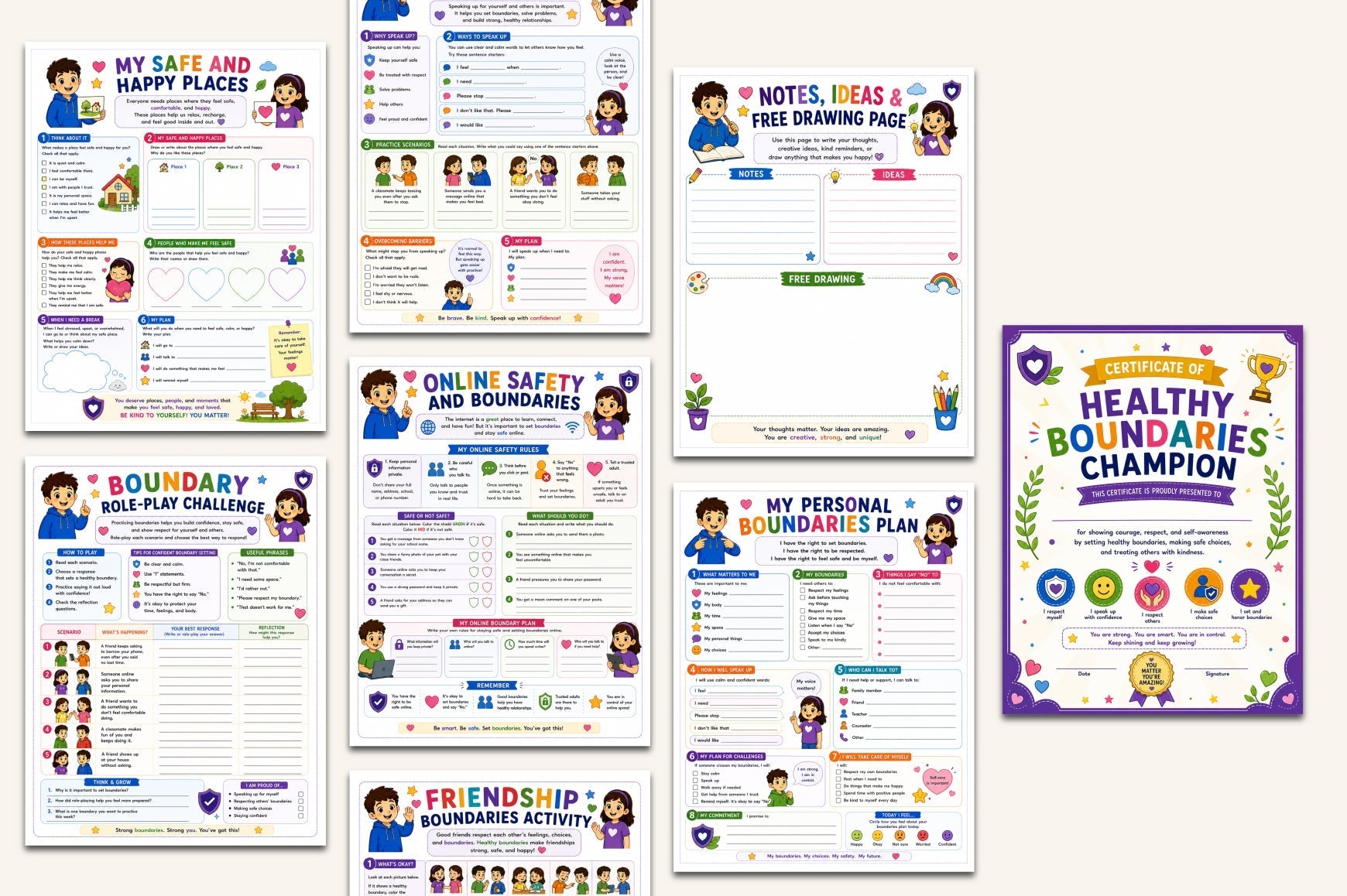 Healthy Boundaries For Kids Workbook