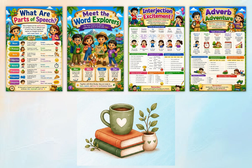 Kids Parts Of Speech Adventure Book