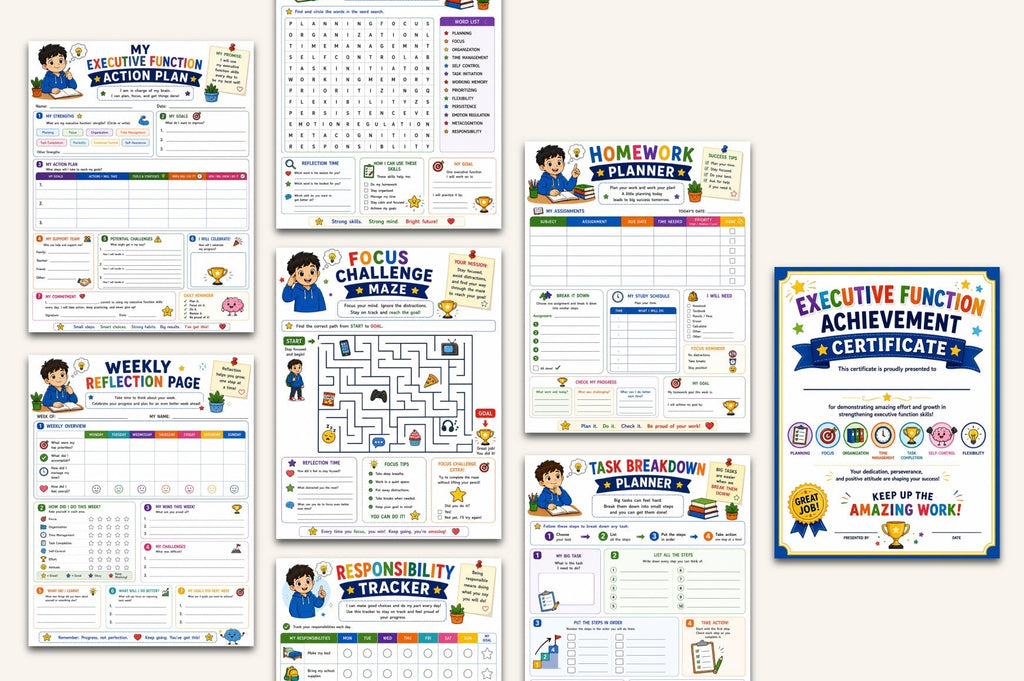 Executive Function For Kids Workbook