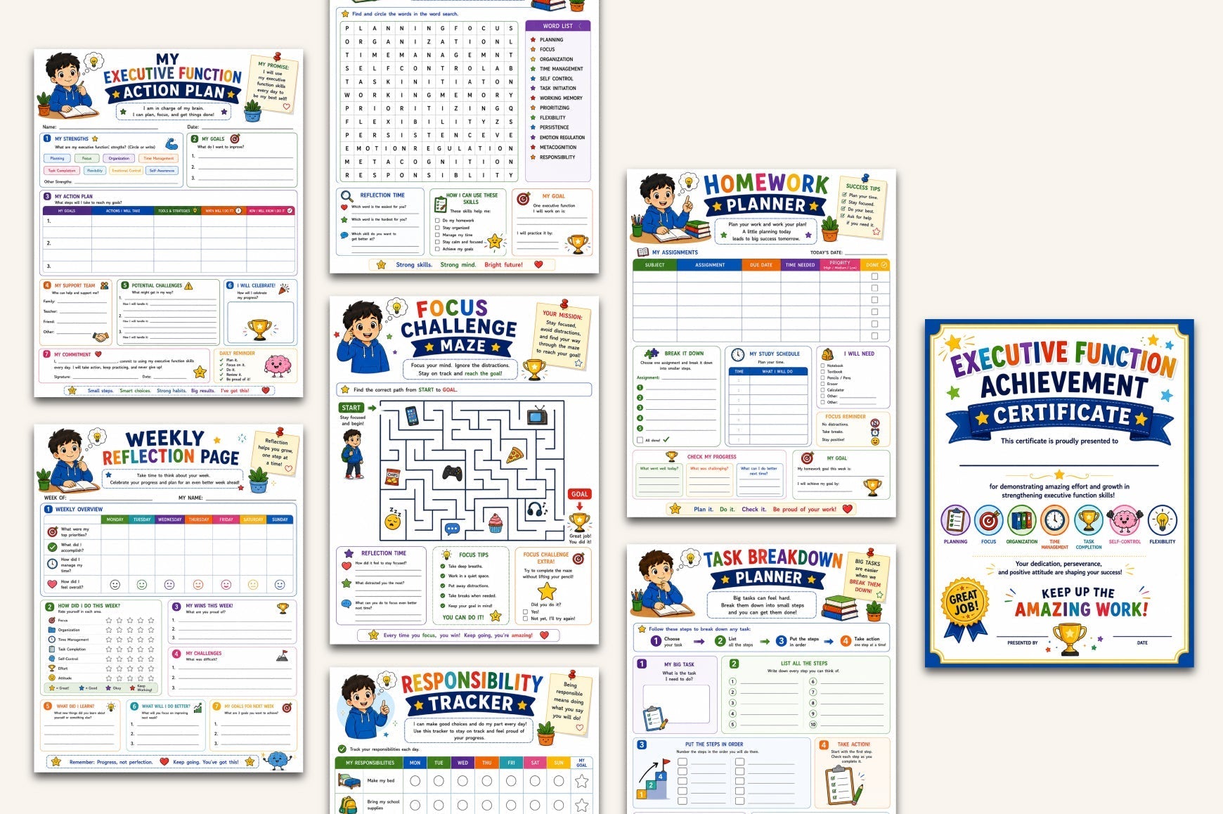 Executive Function For Kids Workbook