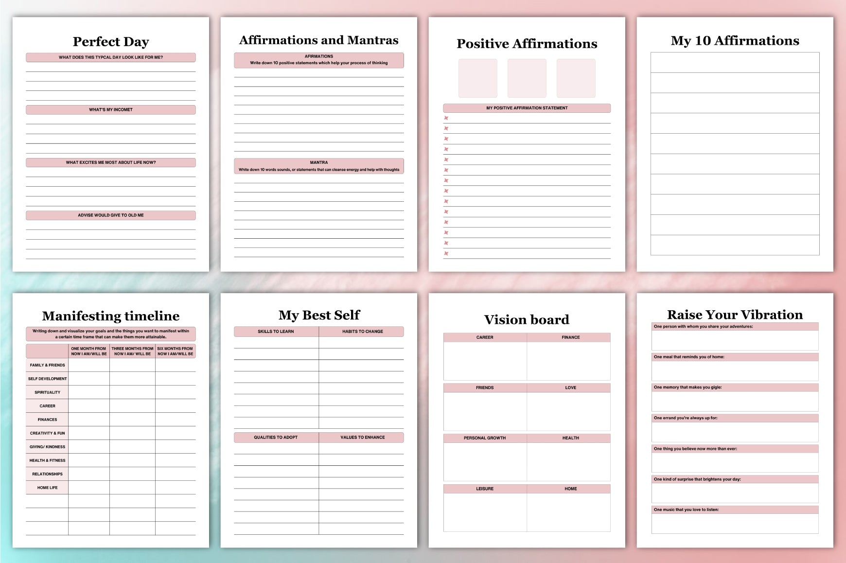 Positive Mindset Planner