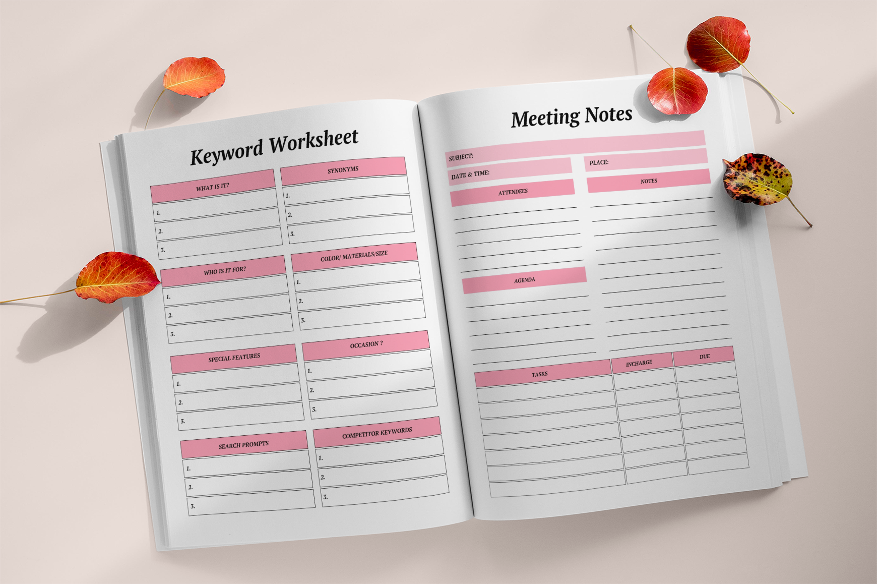 Handmade Tumbler Sales Planner