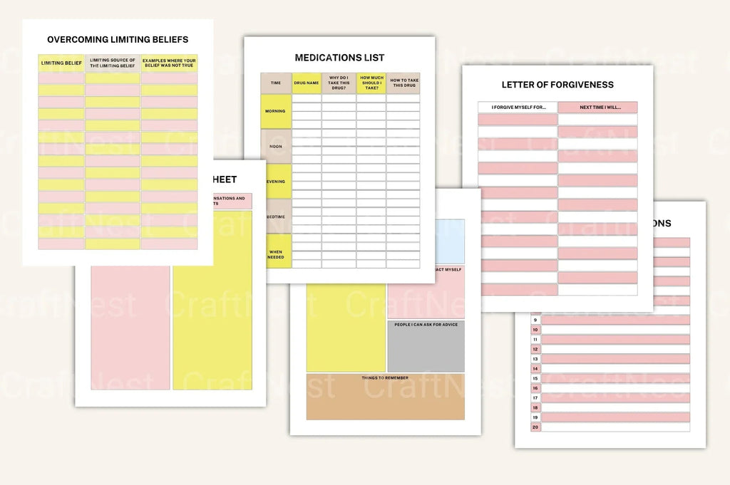 ADHD Printable Planner daily planning pages for managing priorities