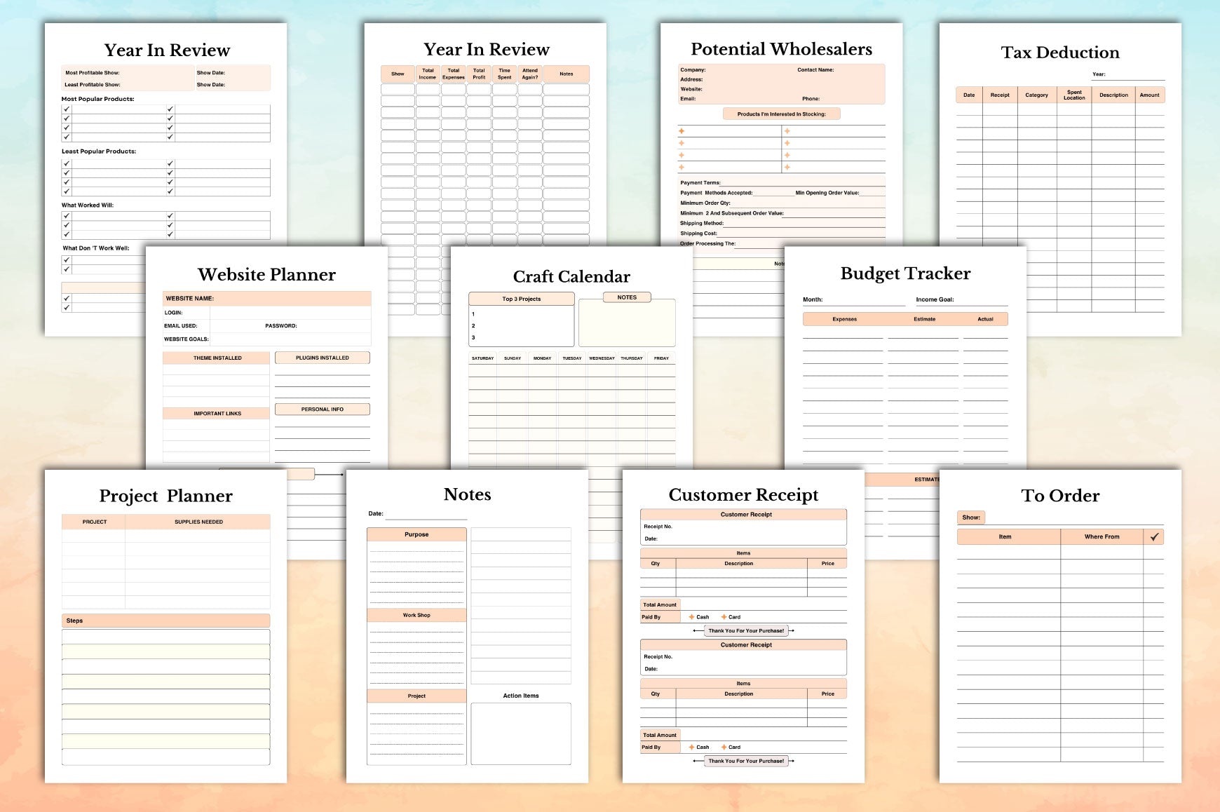 Craft Fair Planner