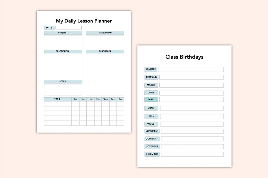 Classroom Management Planner